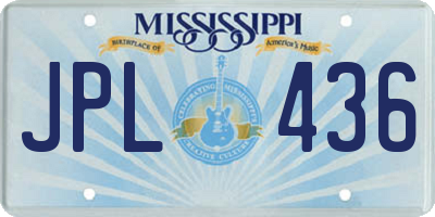 MS license plate JPL436