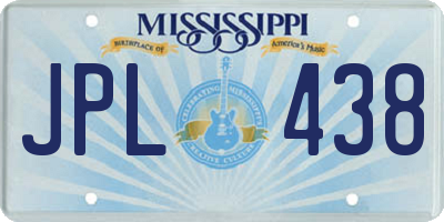 MS license plate JPL438