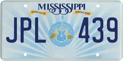 MS license plate JPL439