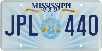 MS license plate JPL440