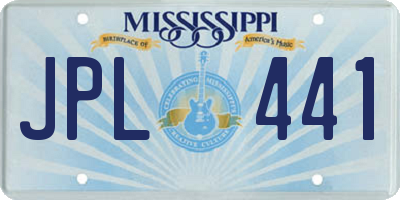MS license plate JPL441