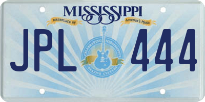 MS license plate JPL444