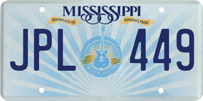 MS license plate JPL449