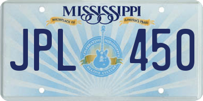 MS license plate JPL450