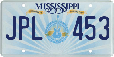 MS license plate JPL453