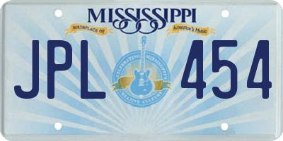 MS license plate JPL454