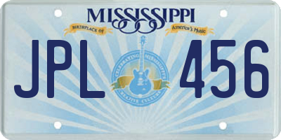 MS license plate JPL456