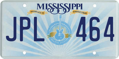 MS license plate JPL464