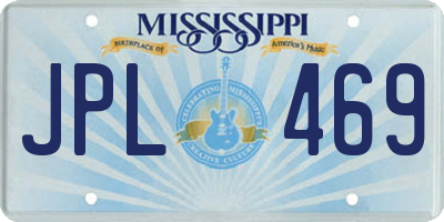 MS license plate JPL469