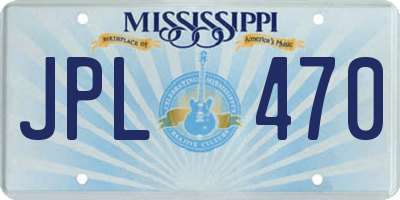 MS license plate JPL470