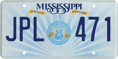 MS license plate JPL471