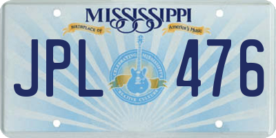 MS license plate JPL476