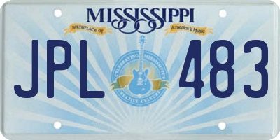 MS license plate JPL483