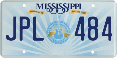 MS license plate JPL484
