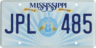 MS license plate JPL485