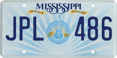 MS license plate JPL486
