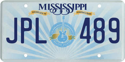 MS license plate JPL489
