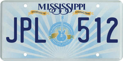 MS license plate JPL512