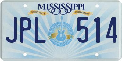 MS license plate JPL514