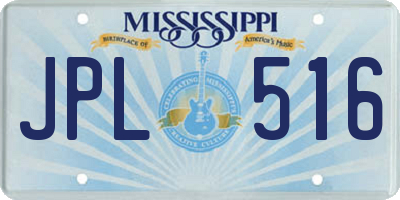 MS license plate JPL516