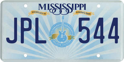 MS license plate JPL544