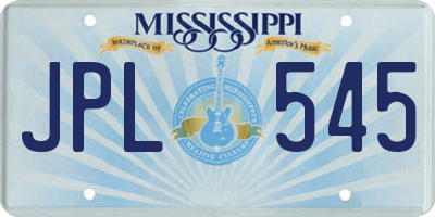 MS license plate JPL545