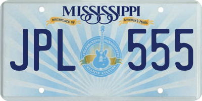 MS license plate JPL555