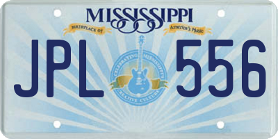 MS license plate JPL556