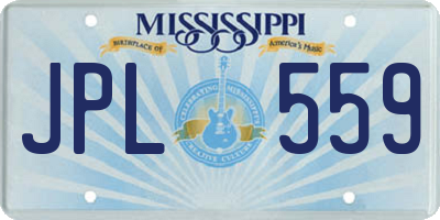 MS license plate JPL559