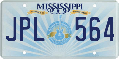 MS license plate JPL564