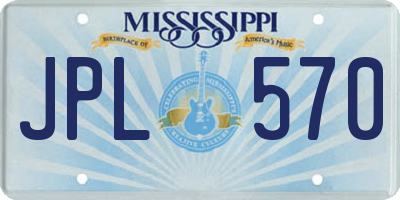 MS license plate JPL570