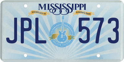 MS license plate JPL573