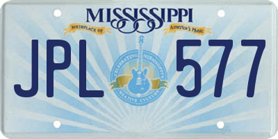 MS license plate JPL577