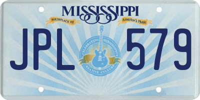 MS license plate JPL579