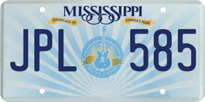 MS license plate JPL585