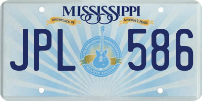 MS license plate JPL586