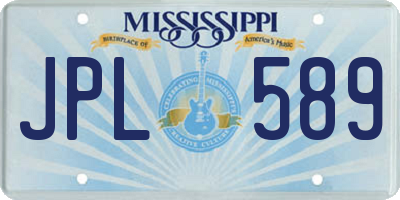 MS license plate JPL589