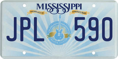 MS license plate JPL590