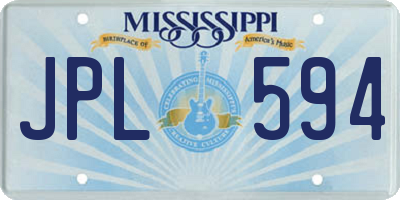 MS license plate JPL594