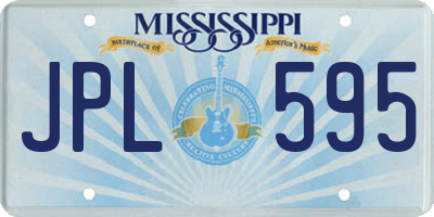 MS license plate JPL595