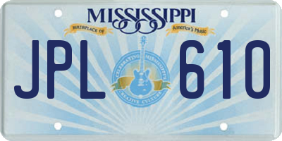 MS license plate JPL610