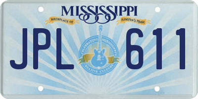 MS license plate JPL611