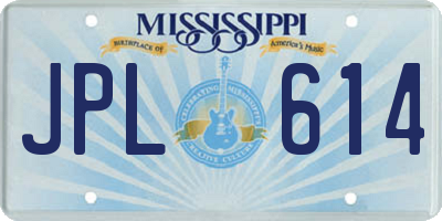 MS license plate JPL614