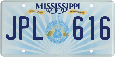 MS license plate JPL616