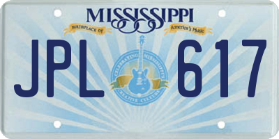 MS license plate JPL617