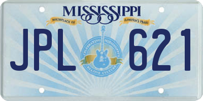 MS license plate JPL621