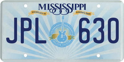MS license plate JPL630