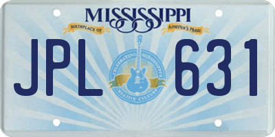 MS license plate JPL631