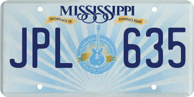 MS license plate JPL635