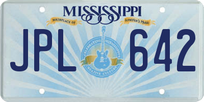 MS license plate JPL642